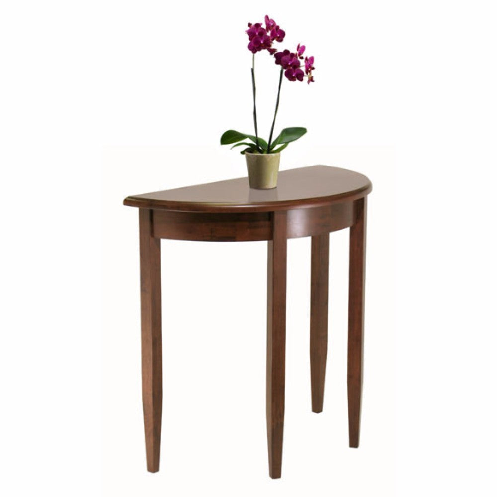 Concord Half Moon Accent Table, Walnut