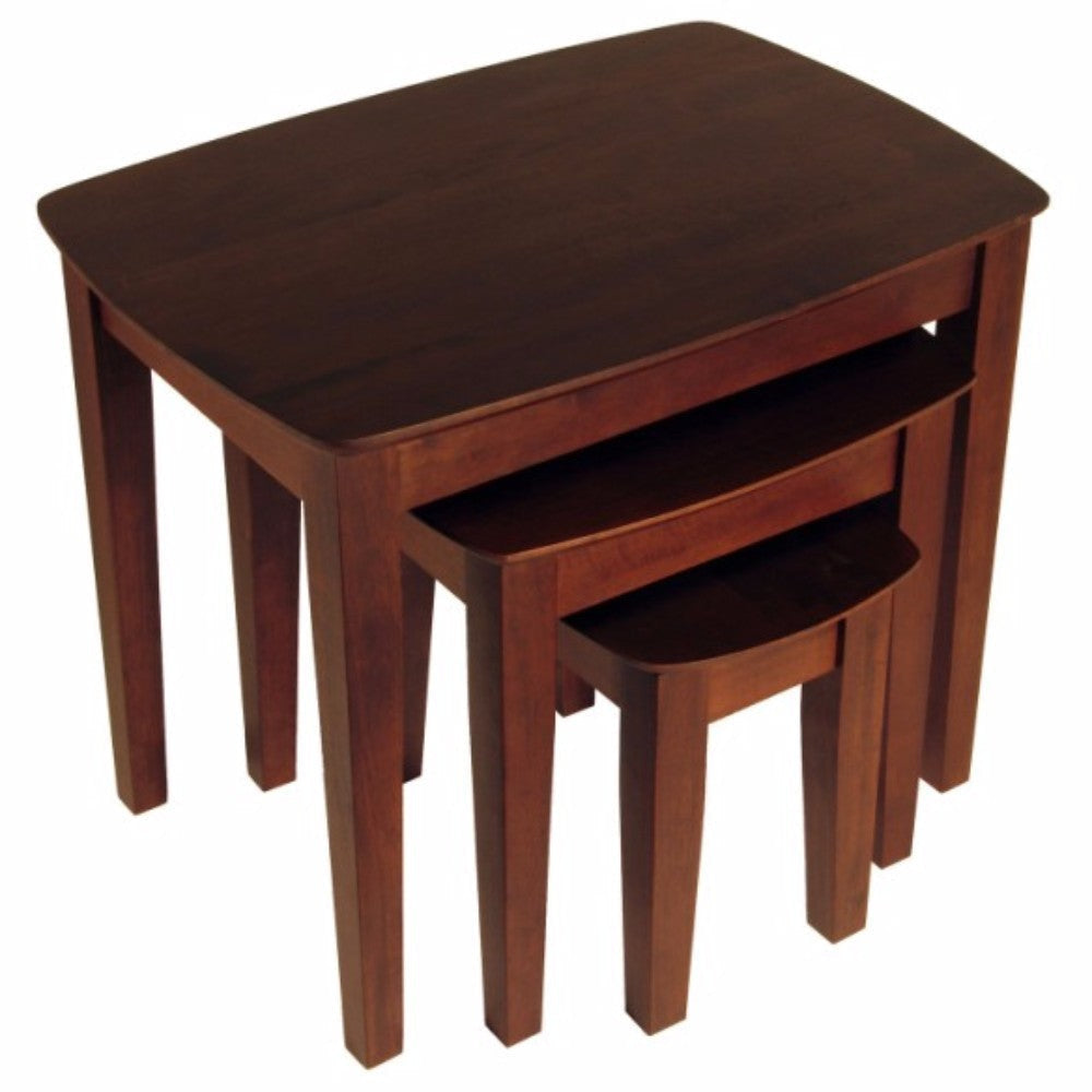 Bradley 3-Pc Nesting Table Set, Walnut