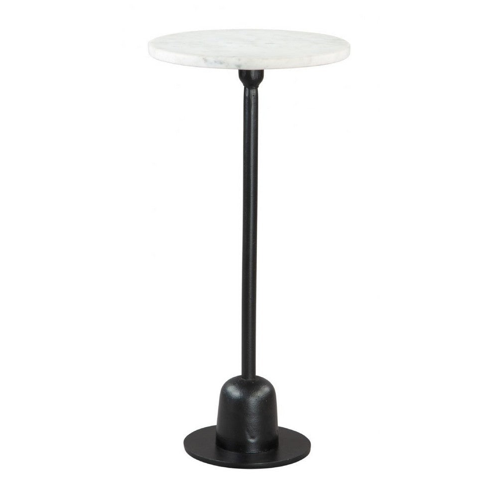 Woozy Side Table White & Black