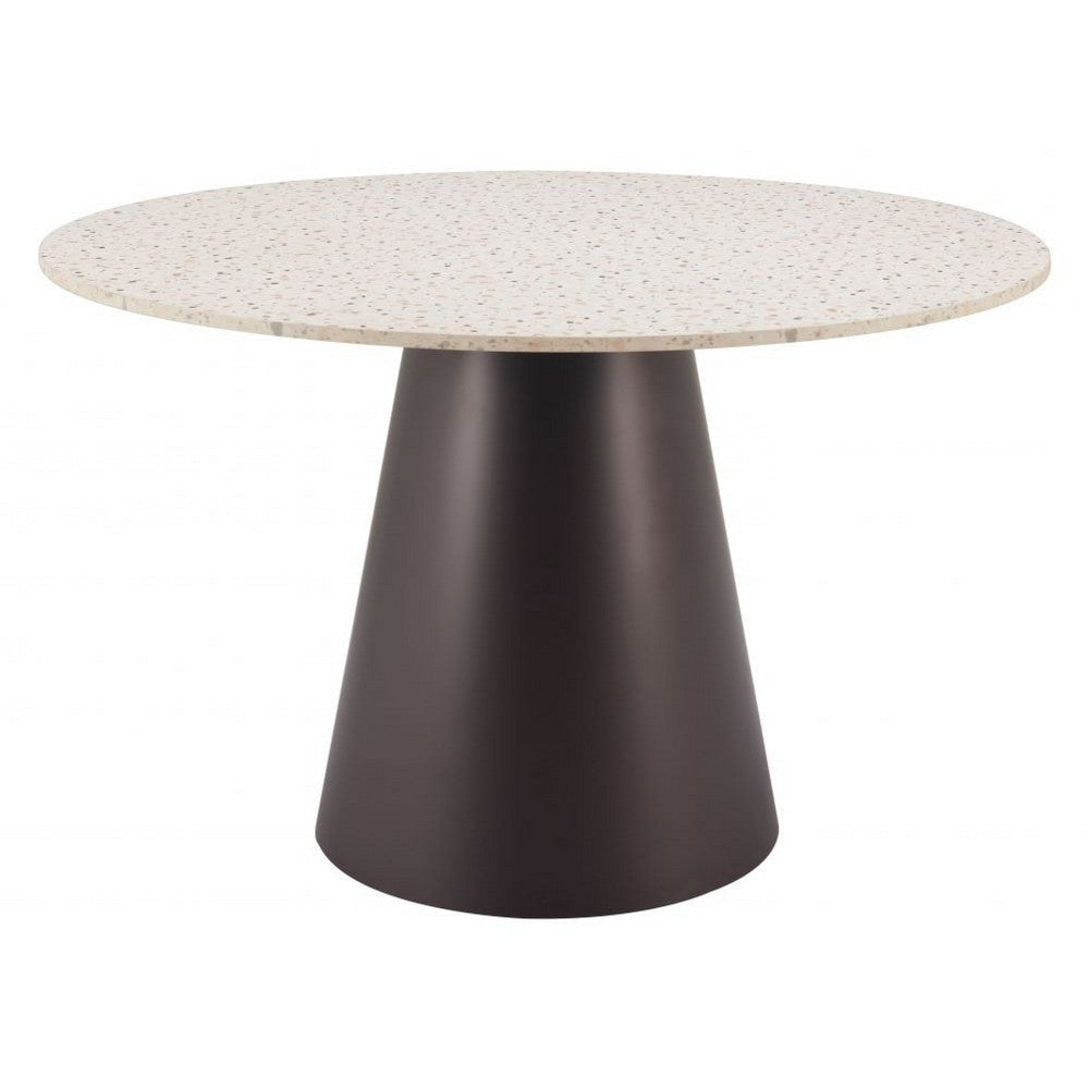 Jorf Dining Table Beige & Bronze