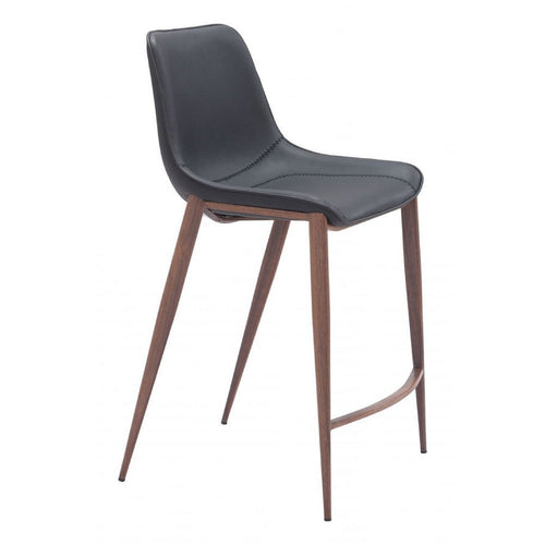 Magnus Counter Stool (Set of 2) Black & Walnut