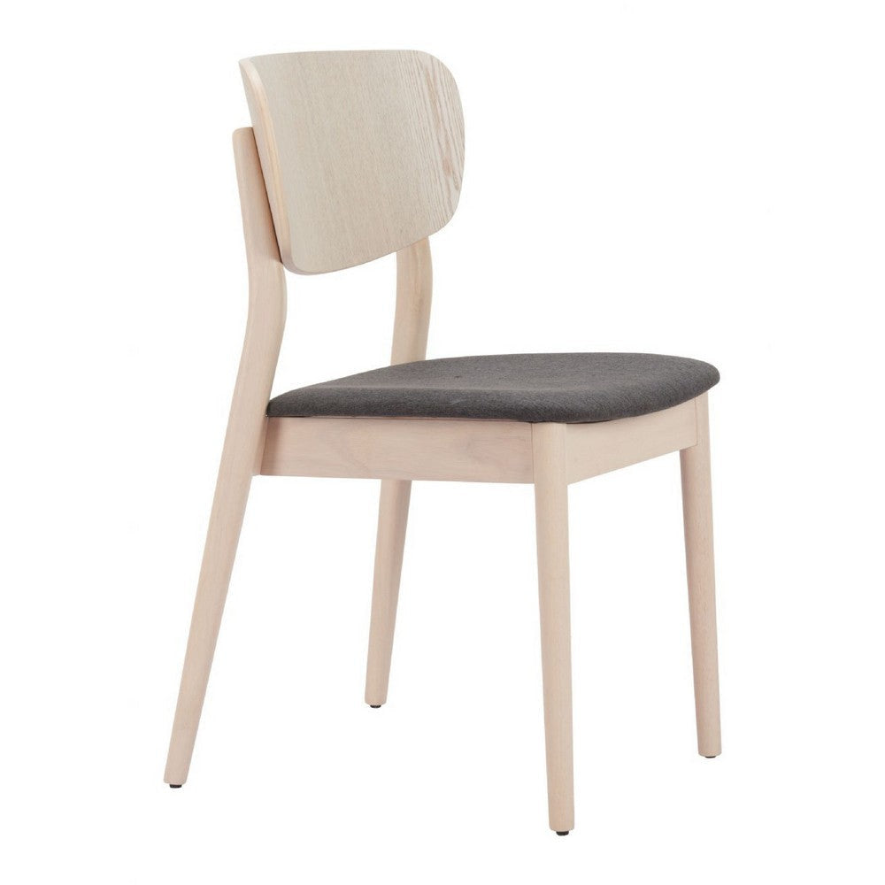 Kellua Dining Chair (Set of 2) Gray & Natural