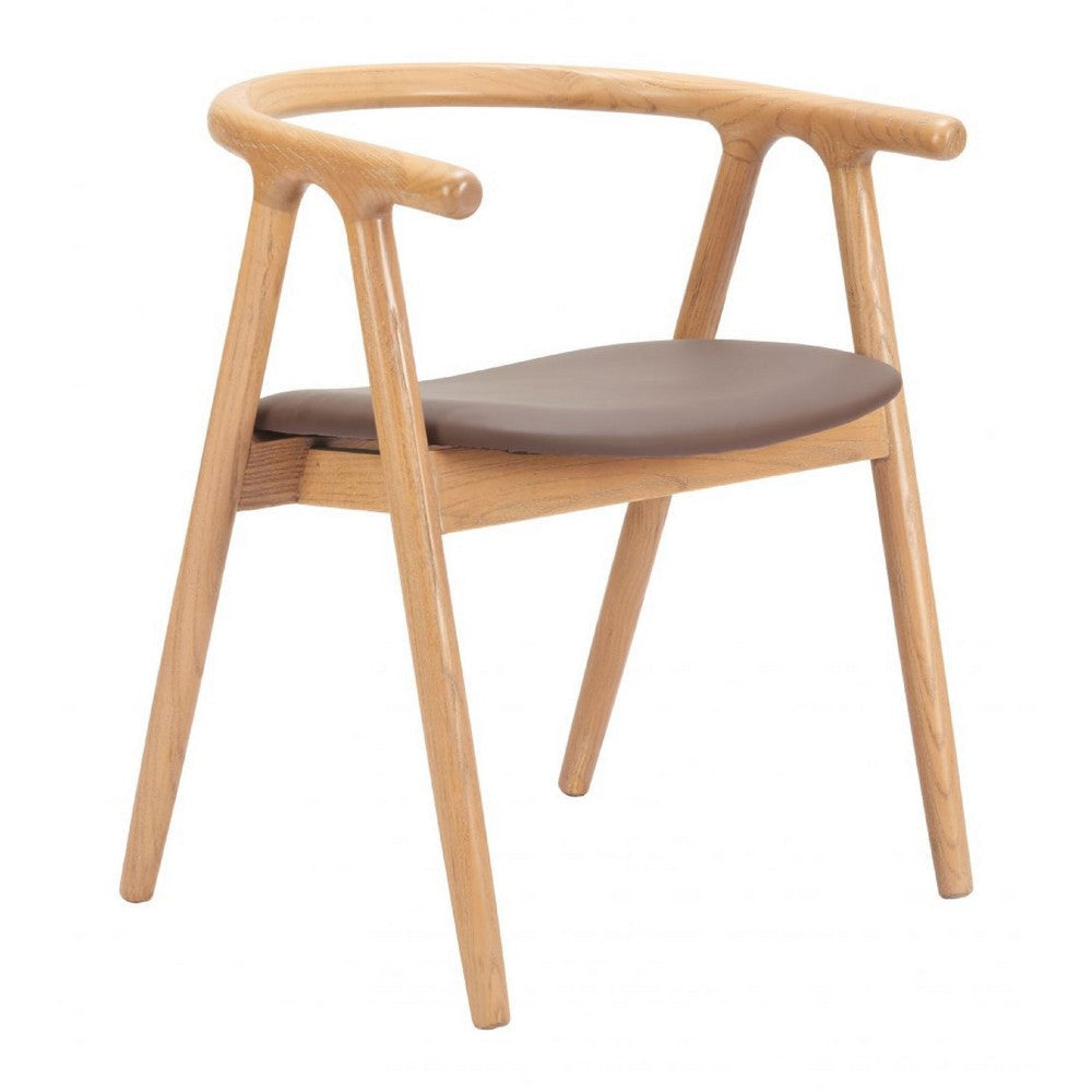 Peker Dining Chair (Set of 2) Brown & Natural