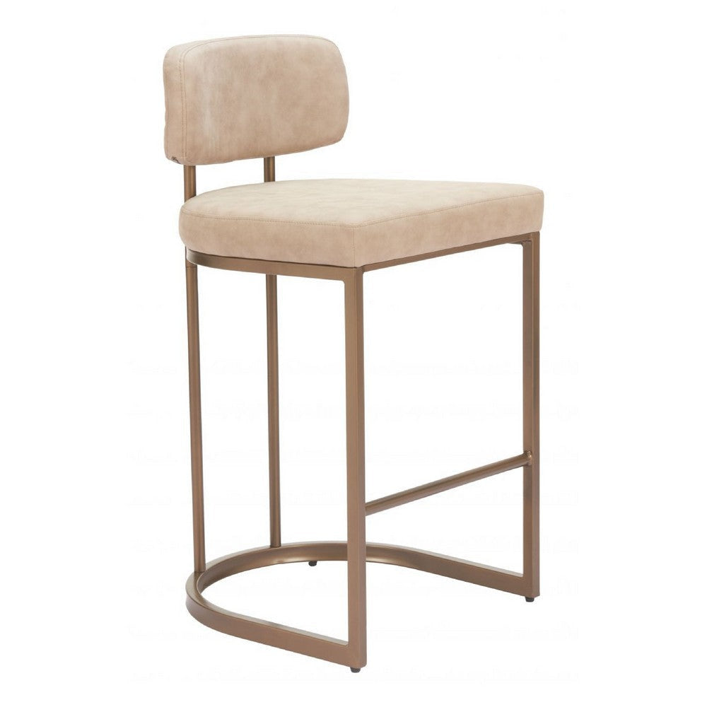 Velar Counter Stool (Set of 2) Beige