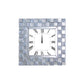 Mirrored Wall Clock with Checkered Pattern, Silver