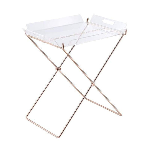 Tray Table | Modish | Clear Acrylic & Copper
