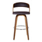 26 Leatherette Counter Height Barstool with Open Back,Brown By Casagear Home BM155717