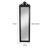 Gisela Full Length Standing Mirror with Decorative Design By The Urban Port MSG-7056-Black