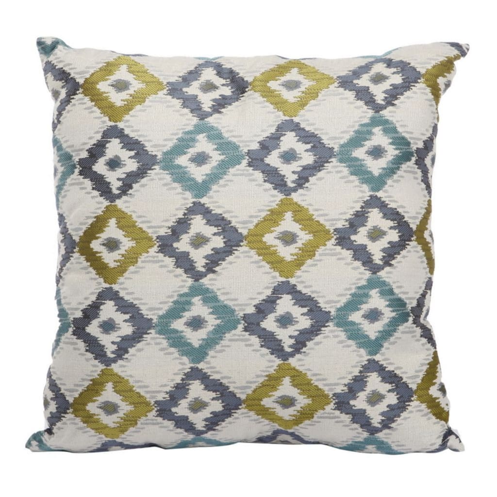 Accent Pillow | Woven Fabric | Diamond Pattern | Multicolor