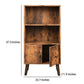 2 Tier Wooden Bookshelf with Storage Cabinet and Angled Legs Brown BM197495