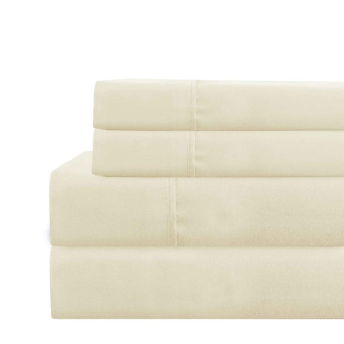 Lanester 3 Piece Twin Sheet Set | Polyester | Cream