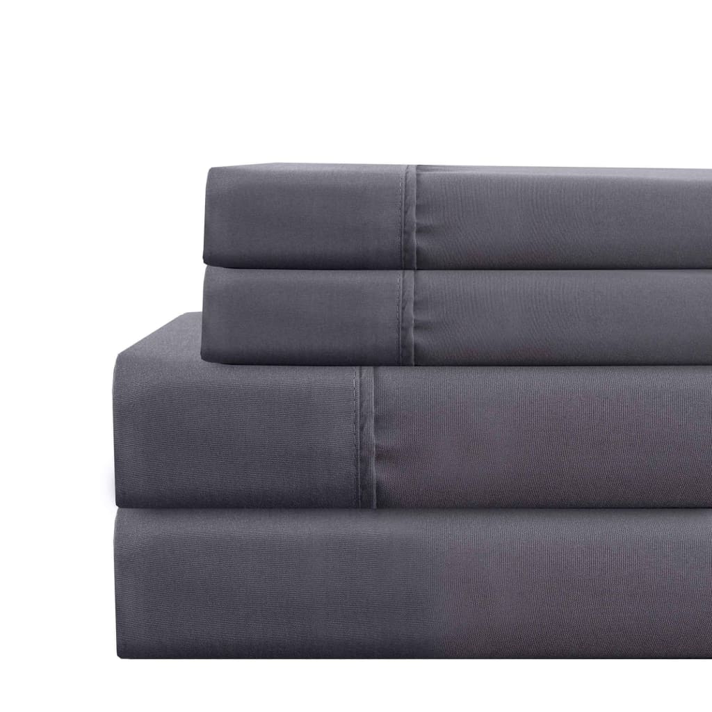 Lanester King Sheet Set | 4 Piece | Deep Pocket | Gray