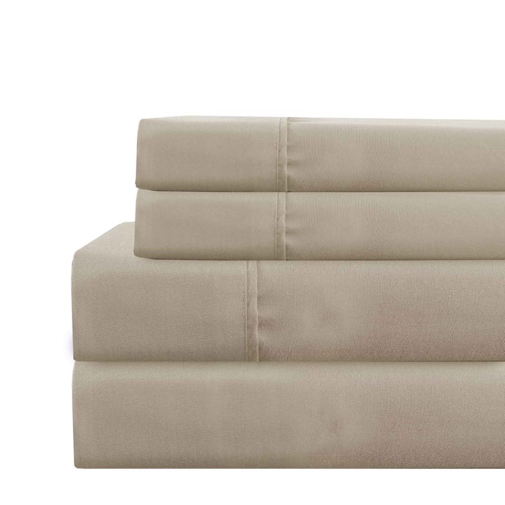 Lanester King Sheet Set | 4 Piece | Deep Pocket | Taupe Gray