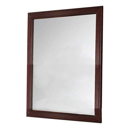 Mirror | Transitional Style | Raised Wood Frame | Brown & Silver