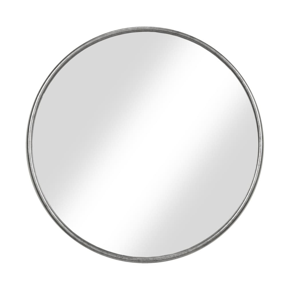 Wall Mirror | Round | Metal Frame | Small | Antique Silver