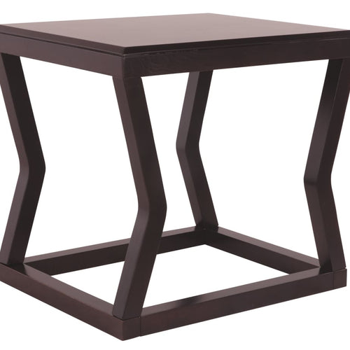 End Table | Rectangular Top | Angular Legs | Wood | Brown