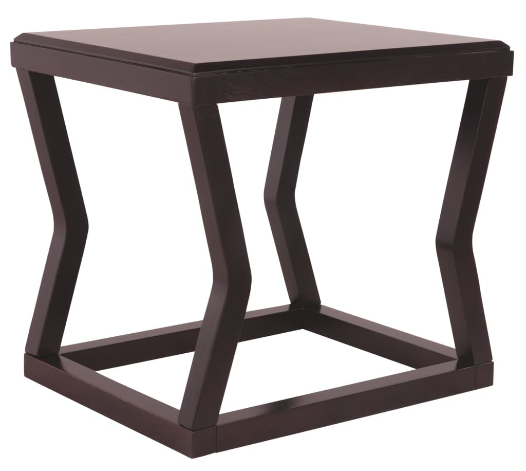 End Table | Rectangular Top | Angular Legs | Wood | Brown