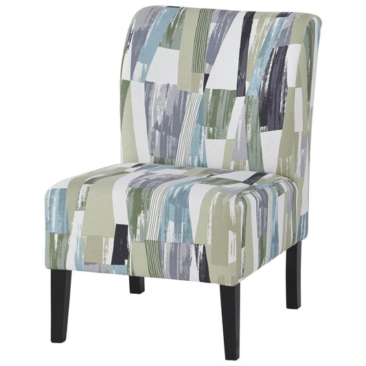 Upholstered Patterned Armless Accent Chair, Multicolor By Casagear Home
