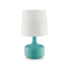 17" Pot Base Table Lamp with 3 Way Touch Light, Blue By Casagear Home