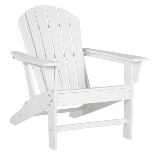 Adirondack Chair | Contemporary Plastic | Slatted Back | White