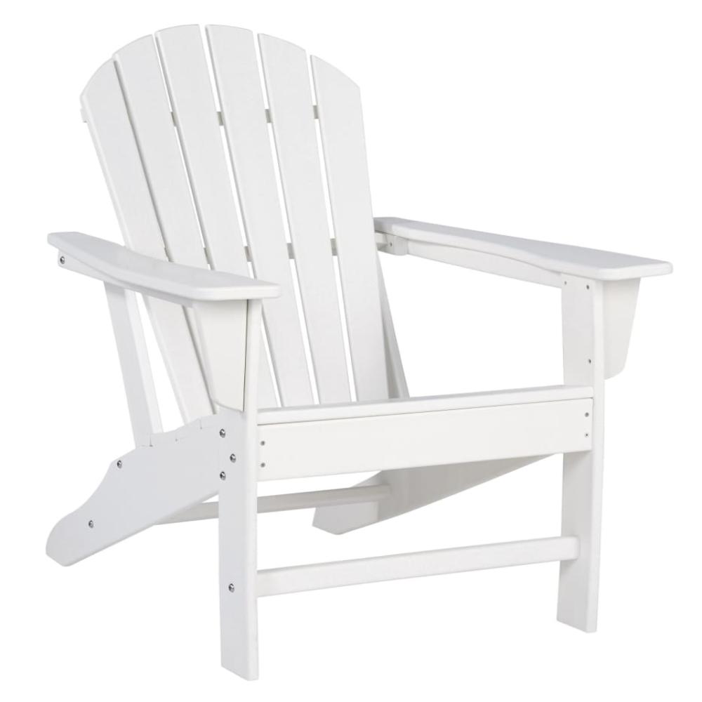 Adirondack Chair | Contemporary Plastic | Slatted Back | White