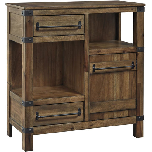 Accent Cabinet | 2 Drawers | 1 Door | 2 Open Compartments | Brown