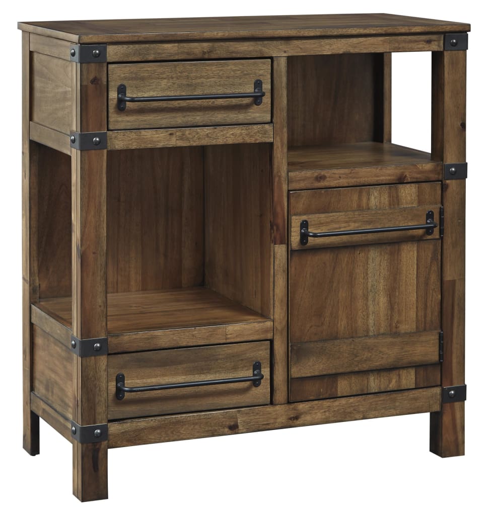 Accent Cabinet | 2 Drawers | 1 Door | 2 Open Compartments | Brown