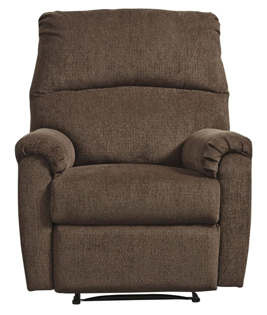 Upholstered Recliner with Pillow Top Armrests, Brown By Casagear Home
