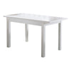 58" Wooden Dining Table With Straight Legs, White By Casagear Home