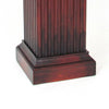Square Shaped Column Pedestal with Reeded Design Brown By Casagear Home BM215617