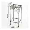 Scrolled Metal Frame Plant Stand with Square Top Large Black By Casagear Home BM216725