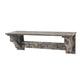 30" 4-Hook Wall Shelf with Clipped Corners, Distressed Black By Casagear Home