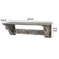 30 4-Hook Wall Shelf with Clipped Corners Distressed Black By Casagear Home BM218360