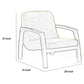 Wooden Lounge Chair with Block Legs and Padded Seat Yellow By Casagear Home BM219288