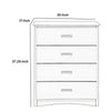 37 Wooden Chest with 4 Drawers and Recessed Handles Gray By Casagear Home BM219870