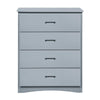 37" Wooden Chest with 4 Drawers and Recessed Handles, Gray By Casagear Home