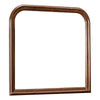 Arched Molded Design Wooden Frame Mirror, Cherry Brown By Casagear Home