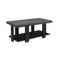 Wood and Metal 3 Piece Cocktail Table Set Gray and Black By Casagear Home BM221520