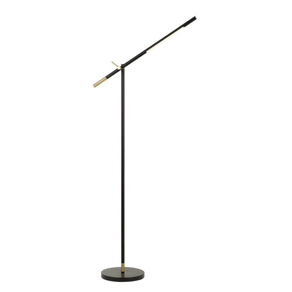 Floor Lamp | 10W | Adjustable Metal Frame | Black & Brass