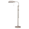Metal Rectangular Floor Lamp with Adjustable Pole, White By Casagear Home