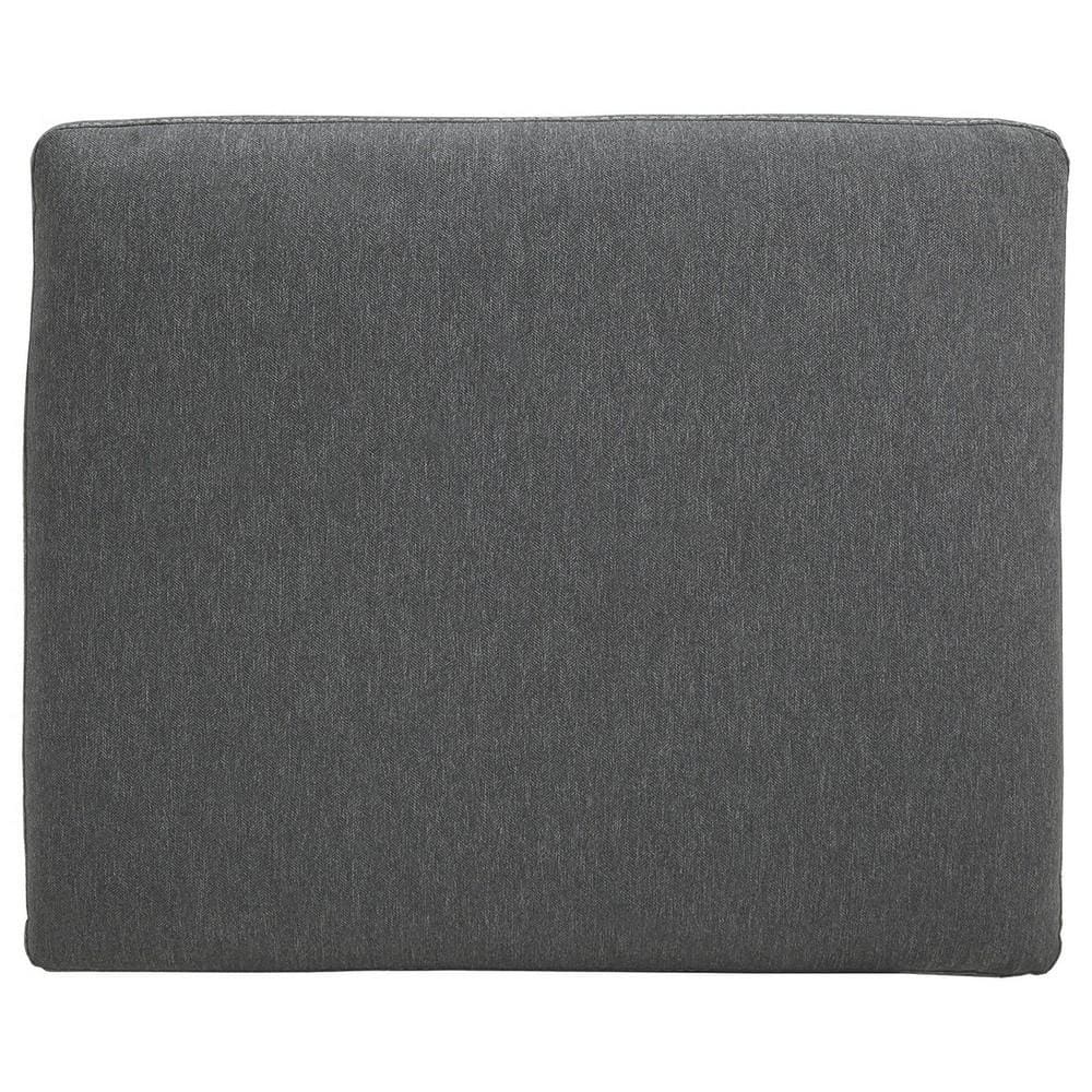 Fabric Oversized Accent Ottoman with Contrast Stitching Dark Gray By Casagear Home BM226125