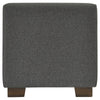 Fabric Tufted Seat Storage Bench with Block Feet Dark Gray By Casagear Home BM226141