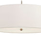 12 3 Bulb Drum Shade Pendant Fixture with Diffuser White By Casagear Home BM226334
