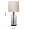 22 Cylindrical Seeded Glass Table Lamp Beige & Clear By Casagear Home BM226582