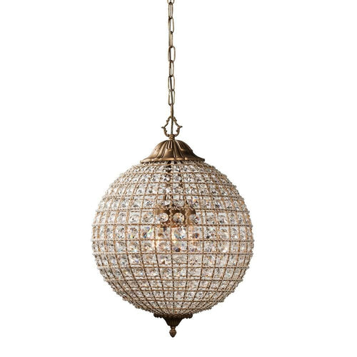 Crystal Chandelier | Metal Frame | Medium | Clear & Gold