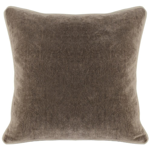 Throw Pillow Set | 20 x 20 | Piped Edges | Taupe Brown