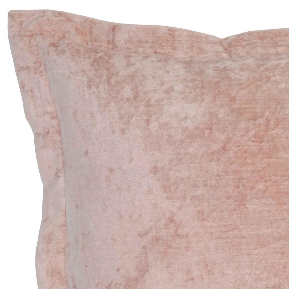 22 X 22 Fabric Throw Pillow with Flanged Edges Pink By Casagear Home BM228809
