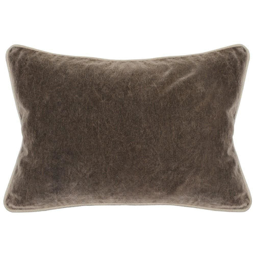 Throw Pillow | Rectangular | 20 x 14 | Piped Edges | Brown