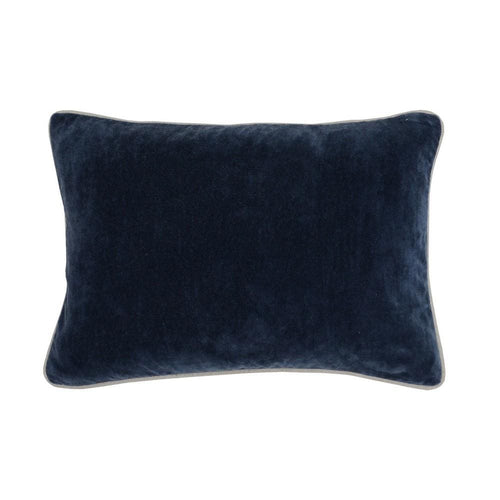 Throw Pillow | Rectangular | 20 x 14 | Piped Edges | Navy Blue