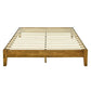 Platform Style Wooden Full Bed with Chamfered Feet Brown By Casagear Home BM230841
